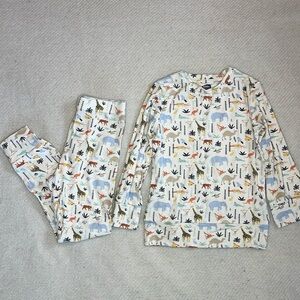 Bamboo Toddler Pajama Set Safari Animals